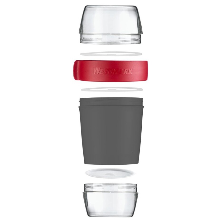 Westmark Třídílná dóza na jídlo, 1150 ml, antracit - main (2)
