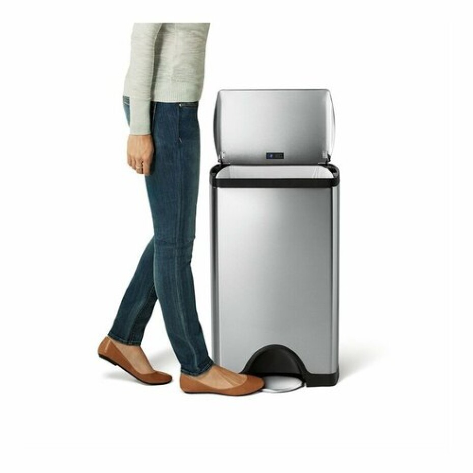 Simplehuman Obdélníkový pedálový koš 38 l, ocel - main (2)