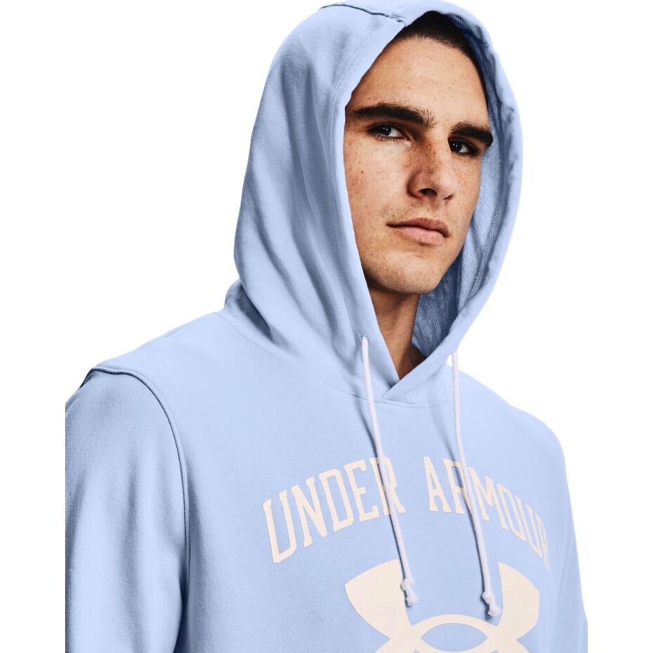 Pánská mikina Under Armour  RIVAL TERRY BIG LOGO HD Isotope Blue L - main (1)