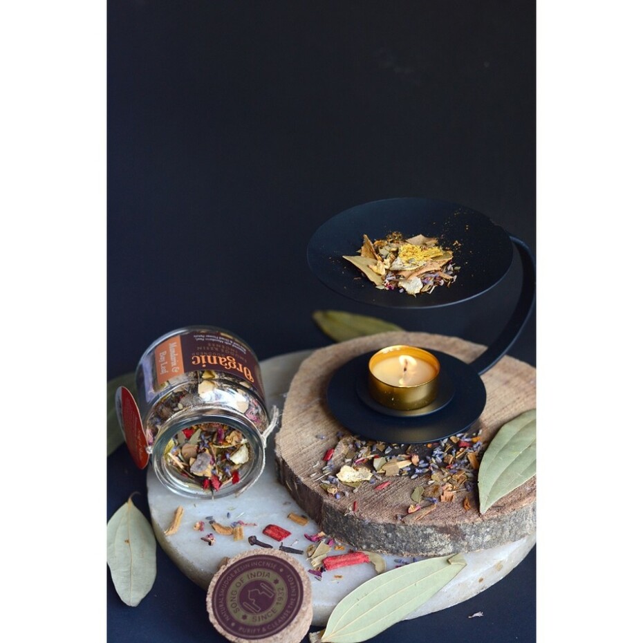 Organické kadidlo ve skleničce, Mandarin & Bay Leaf - main (2)