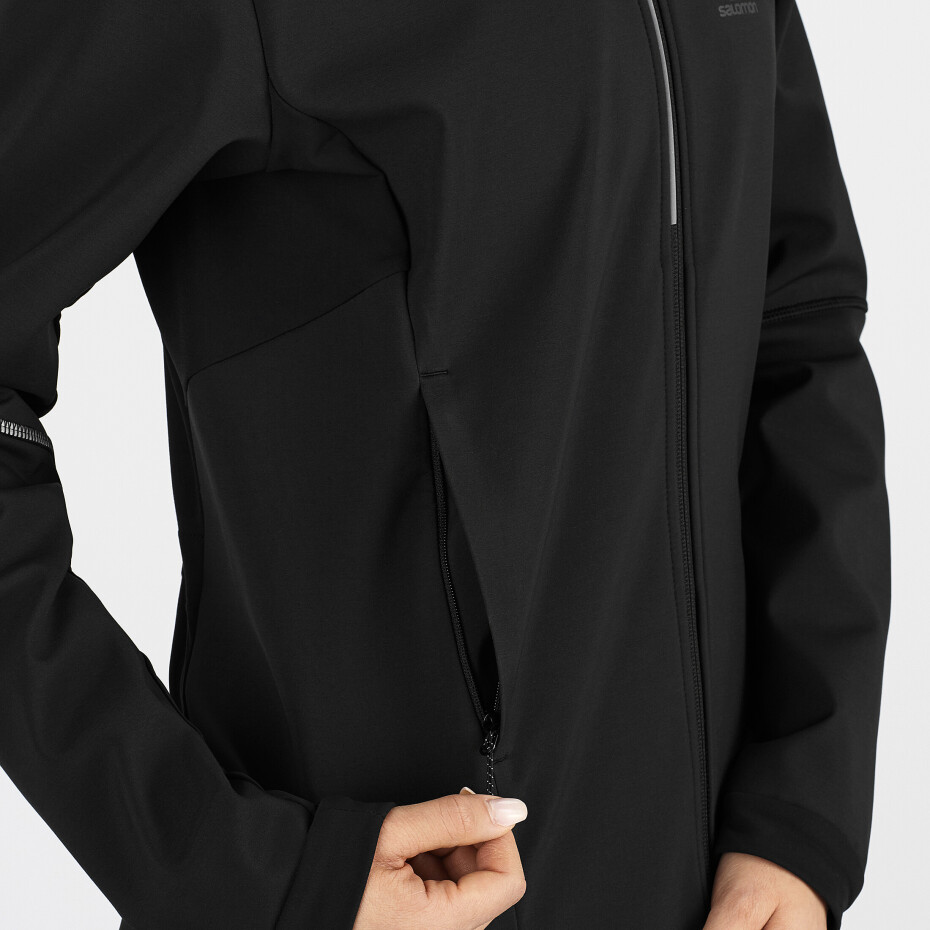 Dámská bunda Salomon  Agile Softshell Jacket Black XS - main (1)