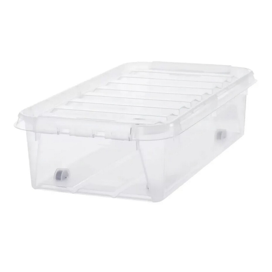 SmartStore Úložný box s bílými klipy a kolečky Classic, 31 l, 31 l - main (0)