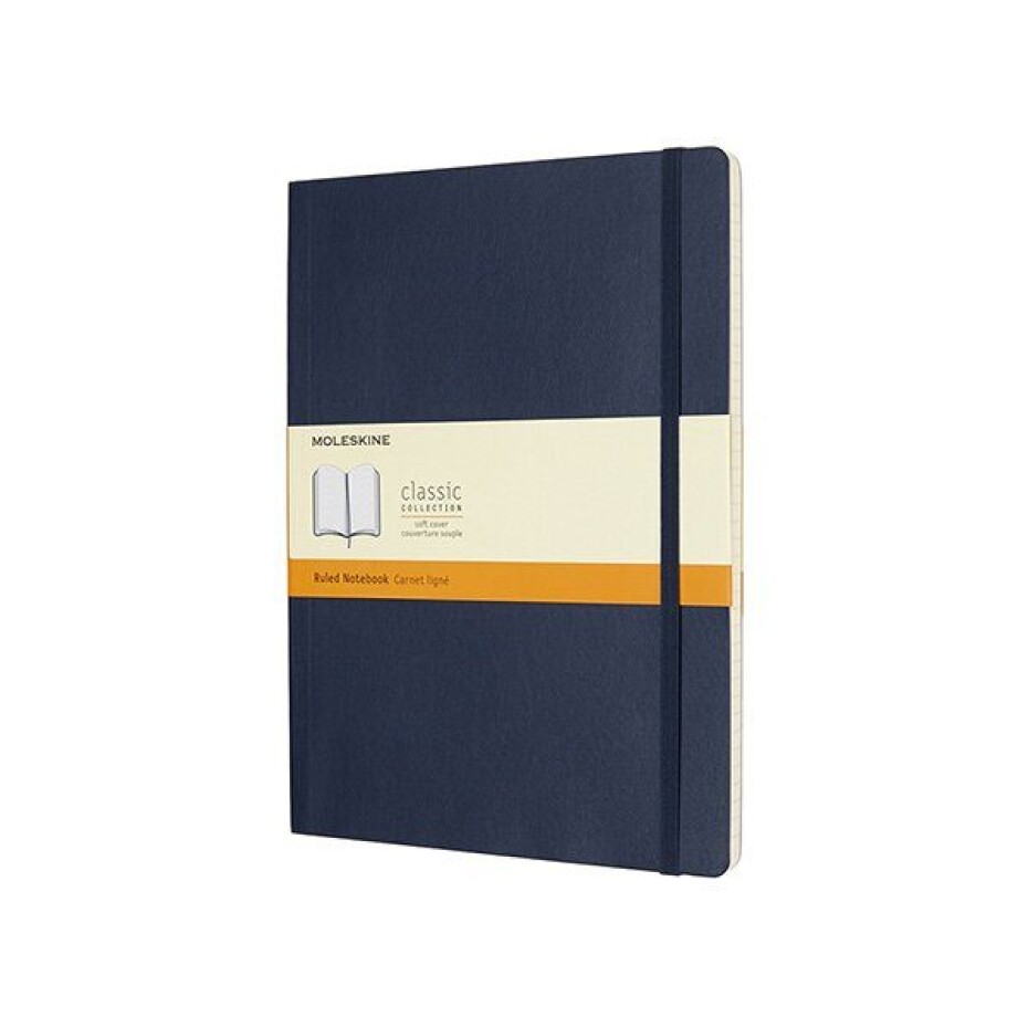 Zápisník Moleskine VÝBĚR BAREV - měkké desky - XL, linkovaný 1331/11292 - Zápisník Moleskine - měkké desky modrý - main (0)