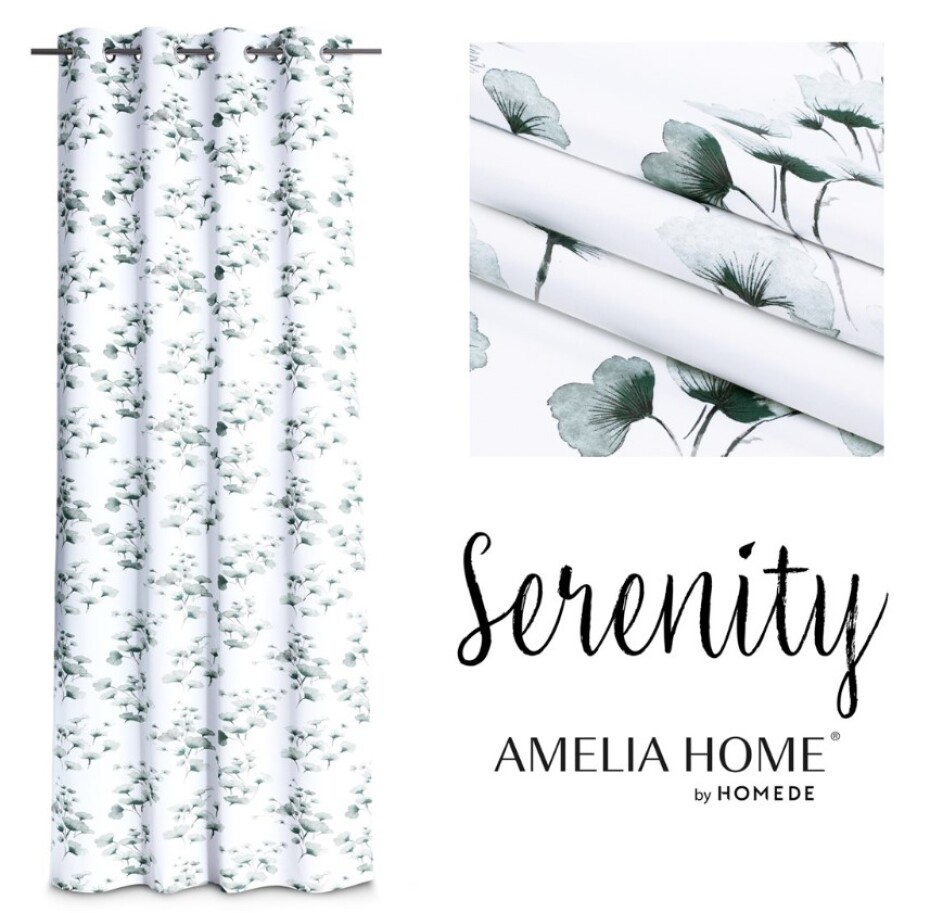 ArtFlhf Stínicí závěs SERENITY K | zelená 140 x 250 cm - main (2)
