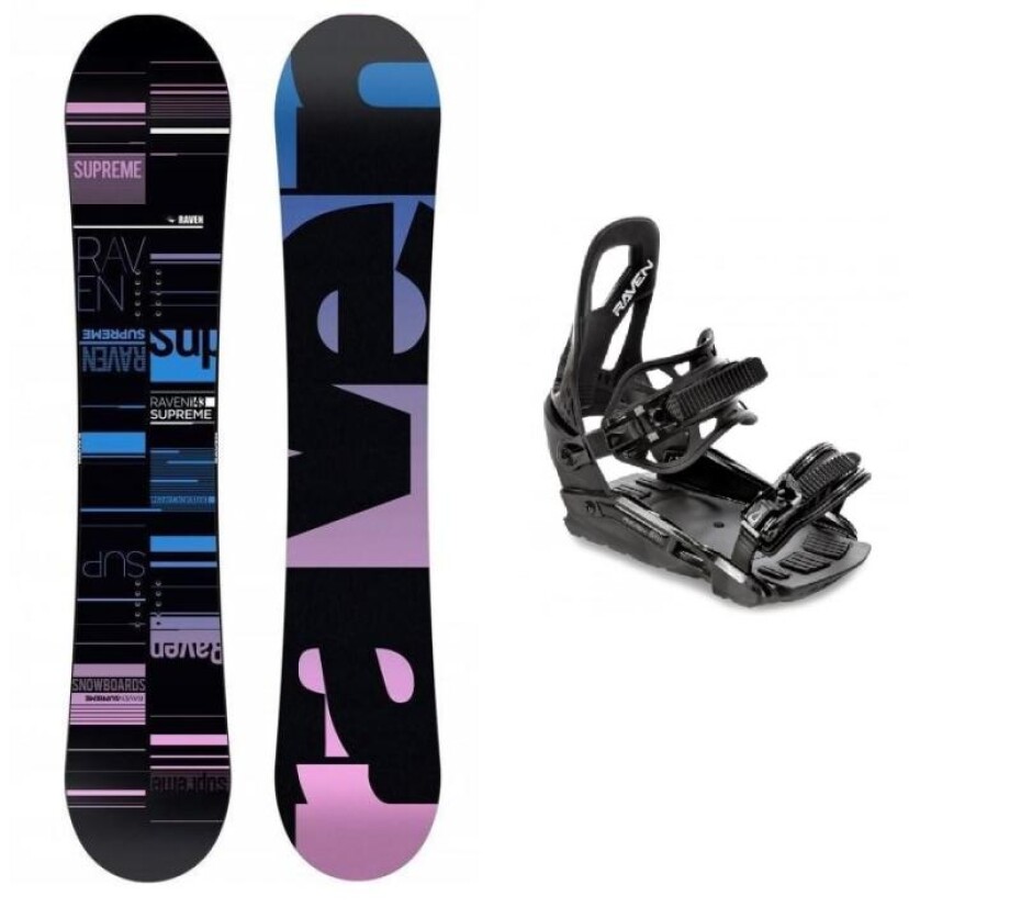 Raven Supreme black dámský snowboard + Raven S230 Black vázání - main (0)