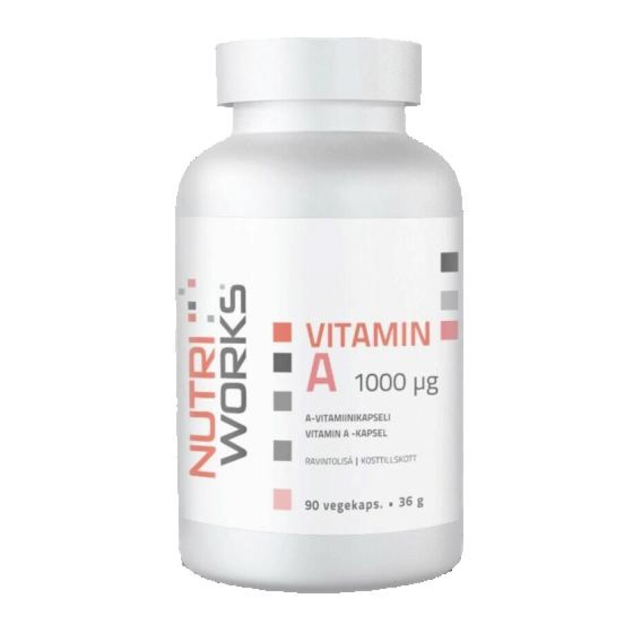 NutriWorks Vitamin A 1000g 90 kapslí - main (0)