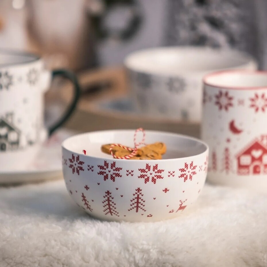 Altom Porcelánová miska Grenlandia 13 cm, 600 ml, červená - main (1)