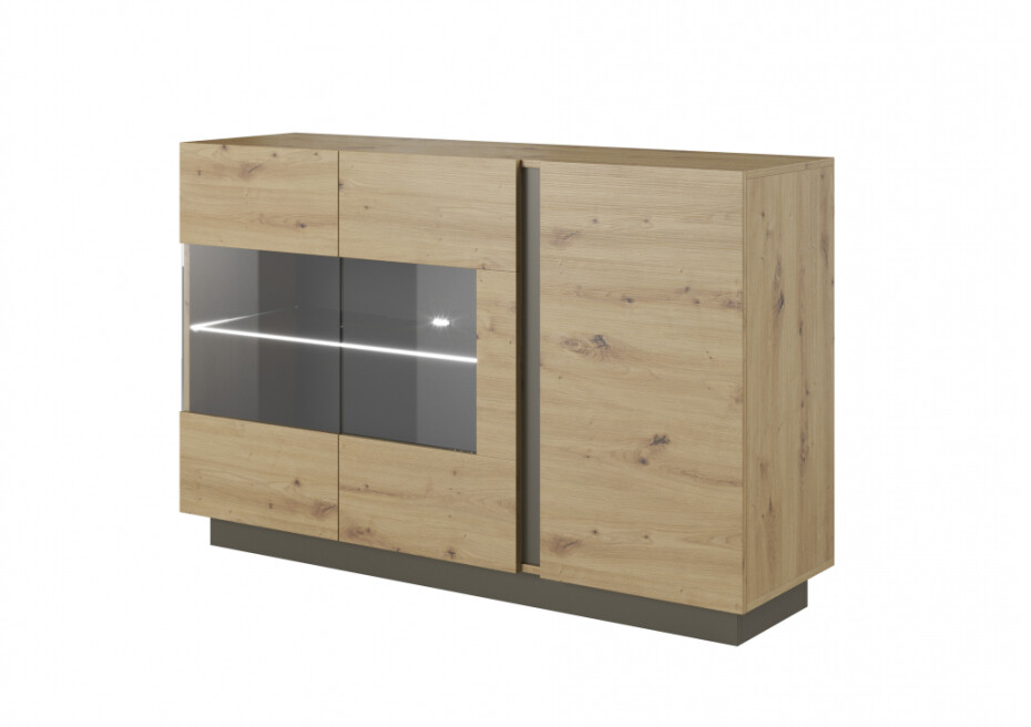 ArtLas Vitrína ARTENS 138 s LED | dub artisan/grafit - main (0)