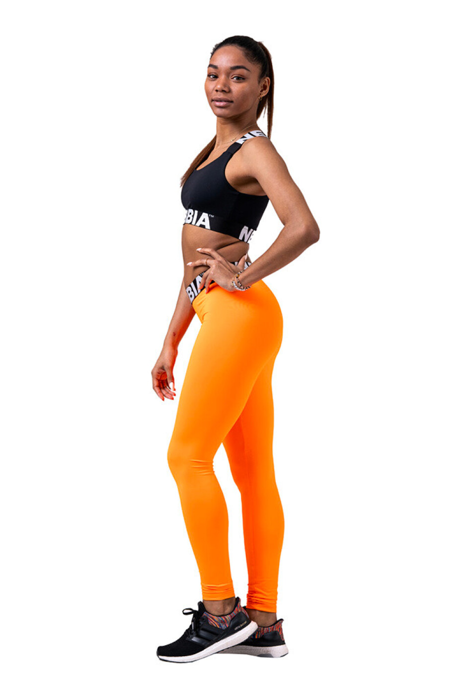 Nebbia dámské legíny Scrunch butt 528 neonově oranžové - main (0)