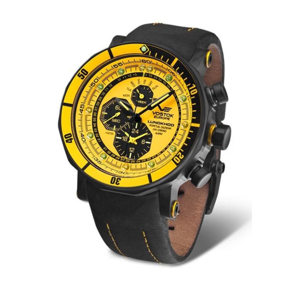Vostok Europe Lunochod-2 Multifuncional Line YM86/620C504 - Žlutý silikonový řemínek - main (2)