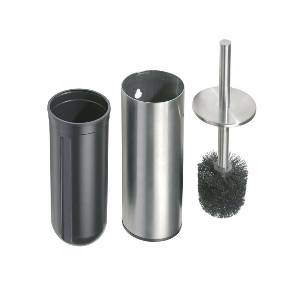 SAPHO XS300 X-Steel WC štětka černá nástěnná / na postavení, broušený nerez - main (1)