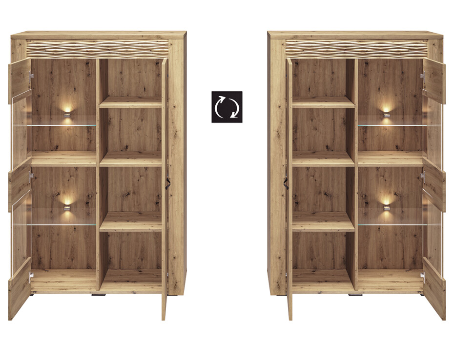 ArtMLM Vitrína LEWIS 05 s LED osvětlením - main (10)