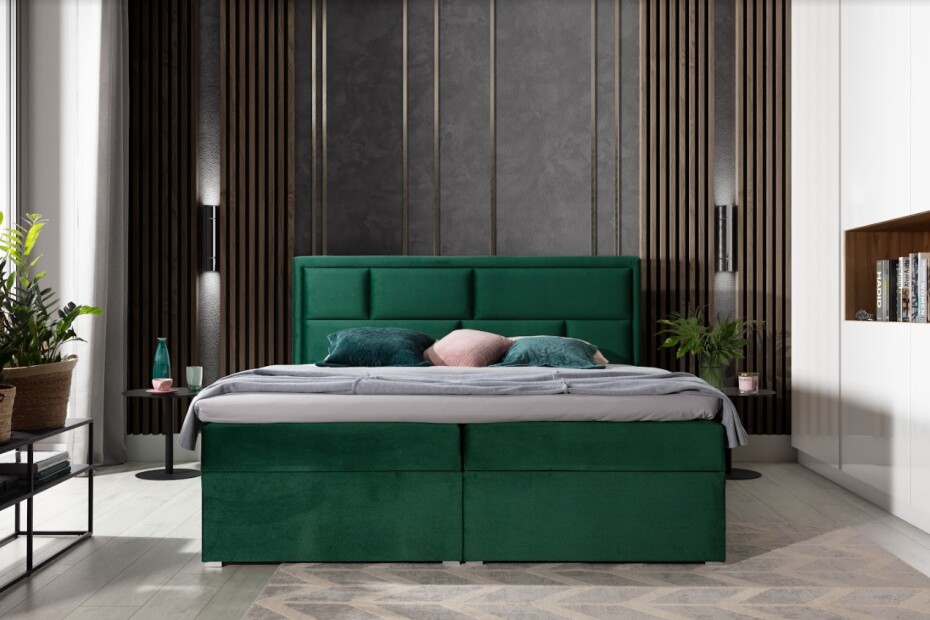 Artelta Manželská postel MERON Boxspring | 160 x 200 cm Barva: Dora 28 - main (8)