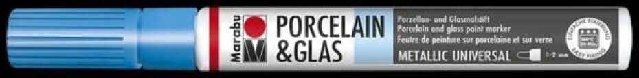 Marabu Popisovač na sklo/porcelán 1-2 mm - metalický modrý - main (0)