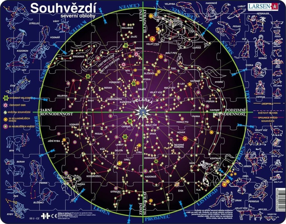 Puzzle MAXI - Souhvězdí/70 dílků - Larsen - main (0)