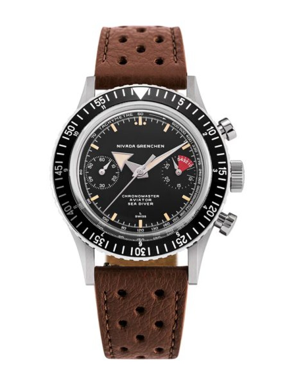 Nivada Grenchen Chronomaster Broad Arrow - Inter. Bezel - Manual - Rubber Tropic - main (6)