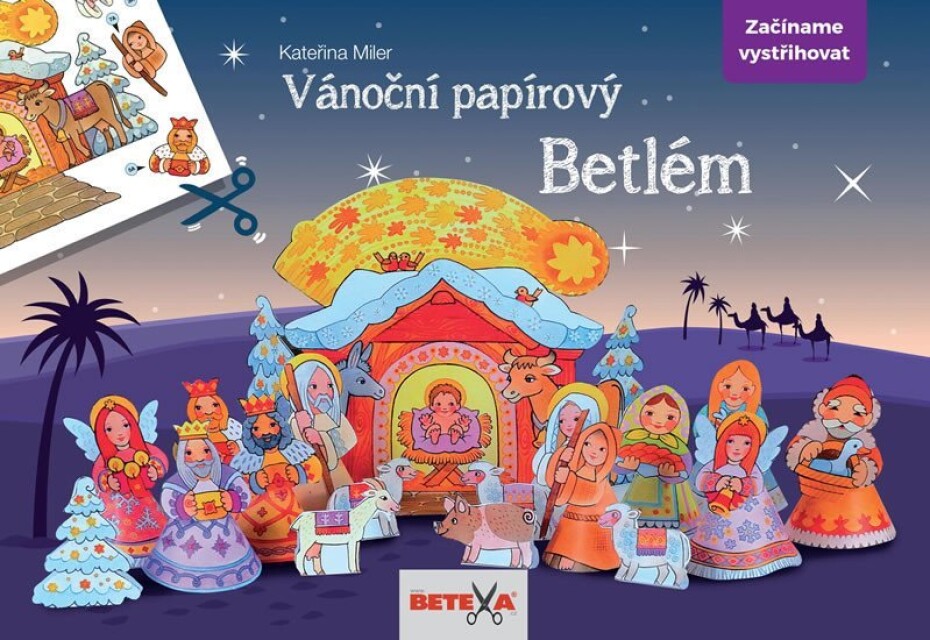 Vánoční papírový BETLÉM - Jednoduchá vystřihovánka - Kateřina Miler - main (0)