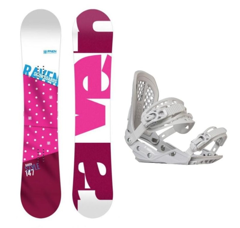 Raven Style Pink dámský snowboard + Gravity G2 Lady white vázání - main (0)