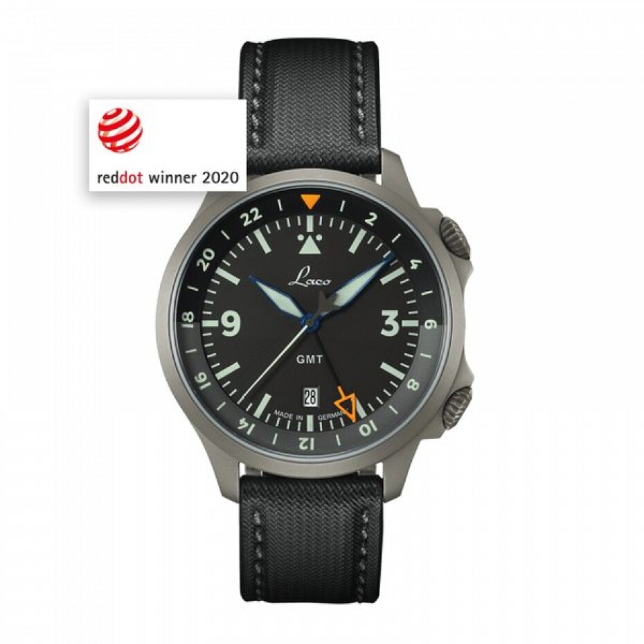 Laco Flieger Frankfurt GMT Schwarz - main (16)
