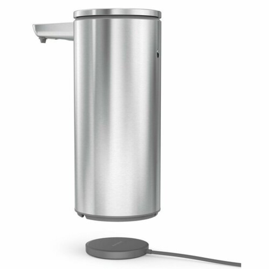 Simplehuman Bezdotykový dávkovač mýdla + podložka na houbičku, nerez - main (3)