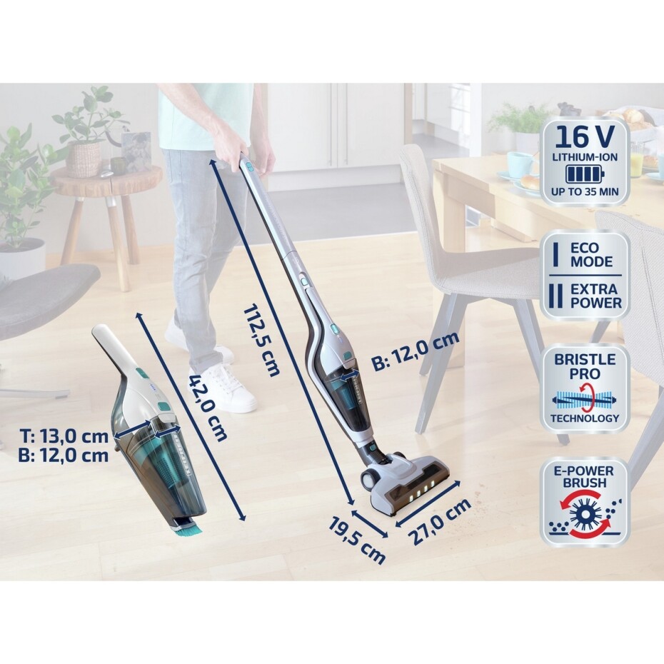 Leifheit Akumulátorový vysavač Rotaro PowerVac 2v1 16V 11927  - main (1)