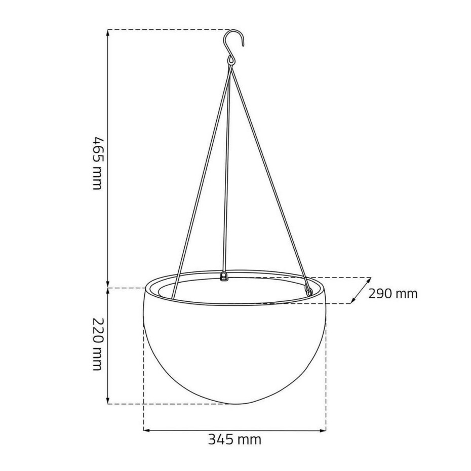 Keter Závěsný květináč Sphere antracit, pr. 35 cm - main (1)