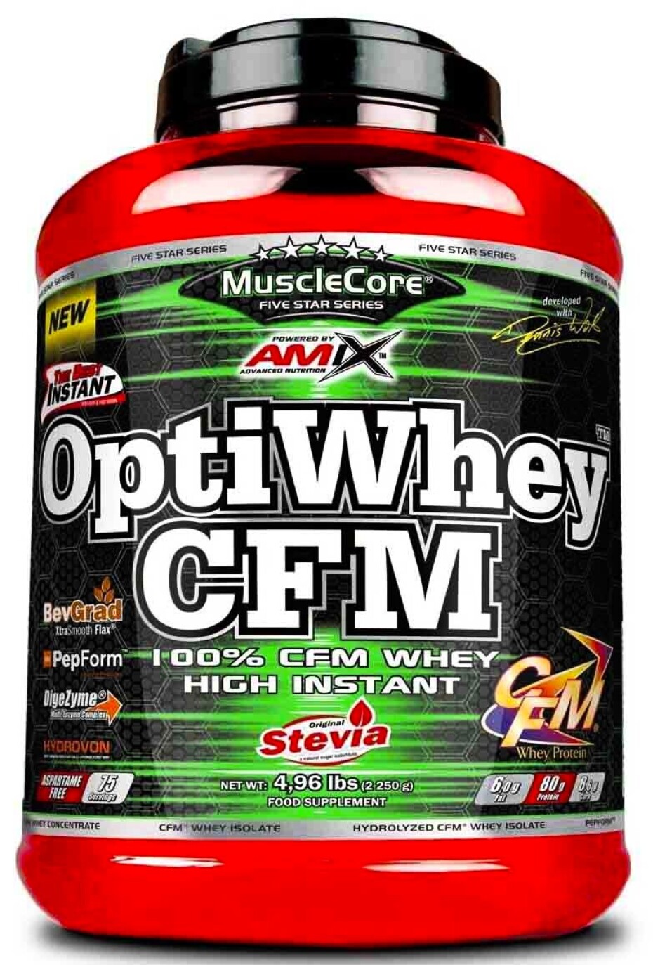 Amix Nutrition MuscleCore OptiWhey CFM Instant Protein 1000 g jahoda - jogurt - main (0)
