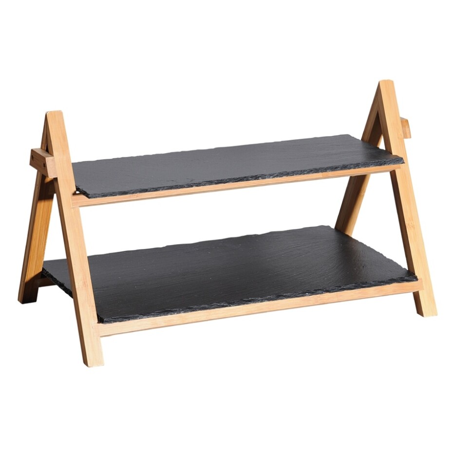 Kesper 38118 Břidlicový etažér 2 patra, 45 x 27 x 24 cm - main (0)