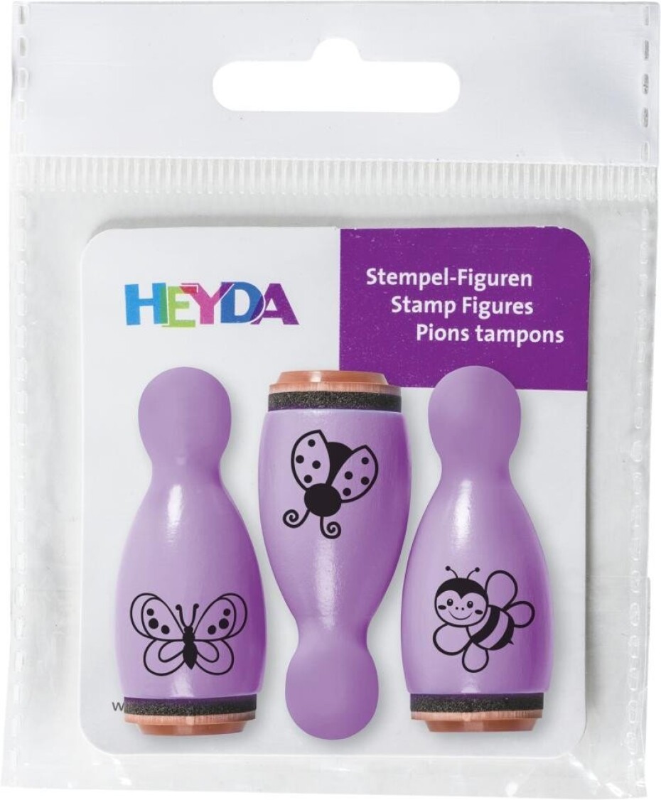 HEYDA Dřevěná razítka kuželky - motýlci - main (0)