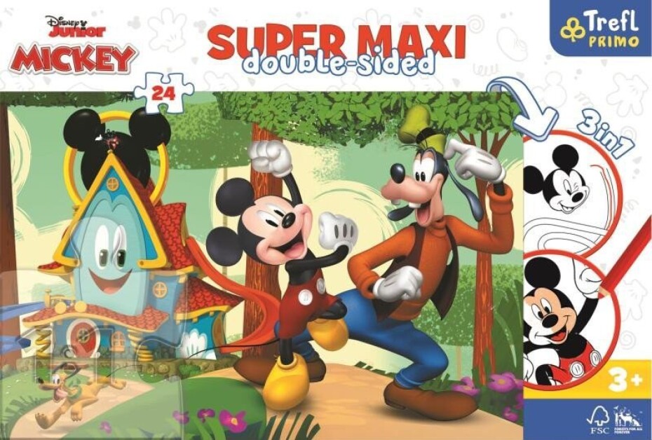 Trefl Puzzle Mickeyho klubík super maxi 24 dílků - oboustranné - main (0)
