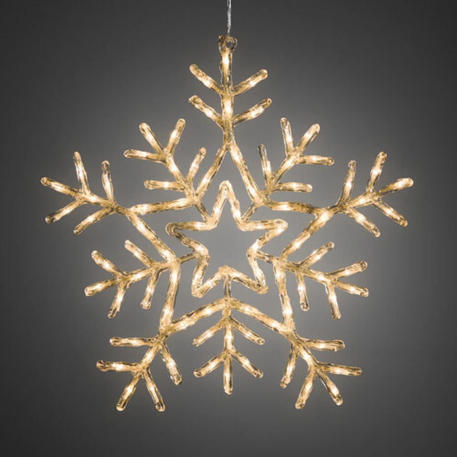 Vánoční venkovní dekorace Sněhová vločka 90 LED, teplá bílá, 58 x 58 cm - main (0)