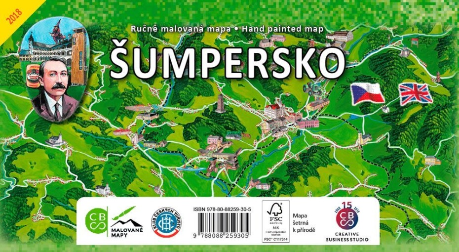 Šumpersko - Ručně malovaná mapa - main (0)