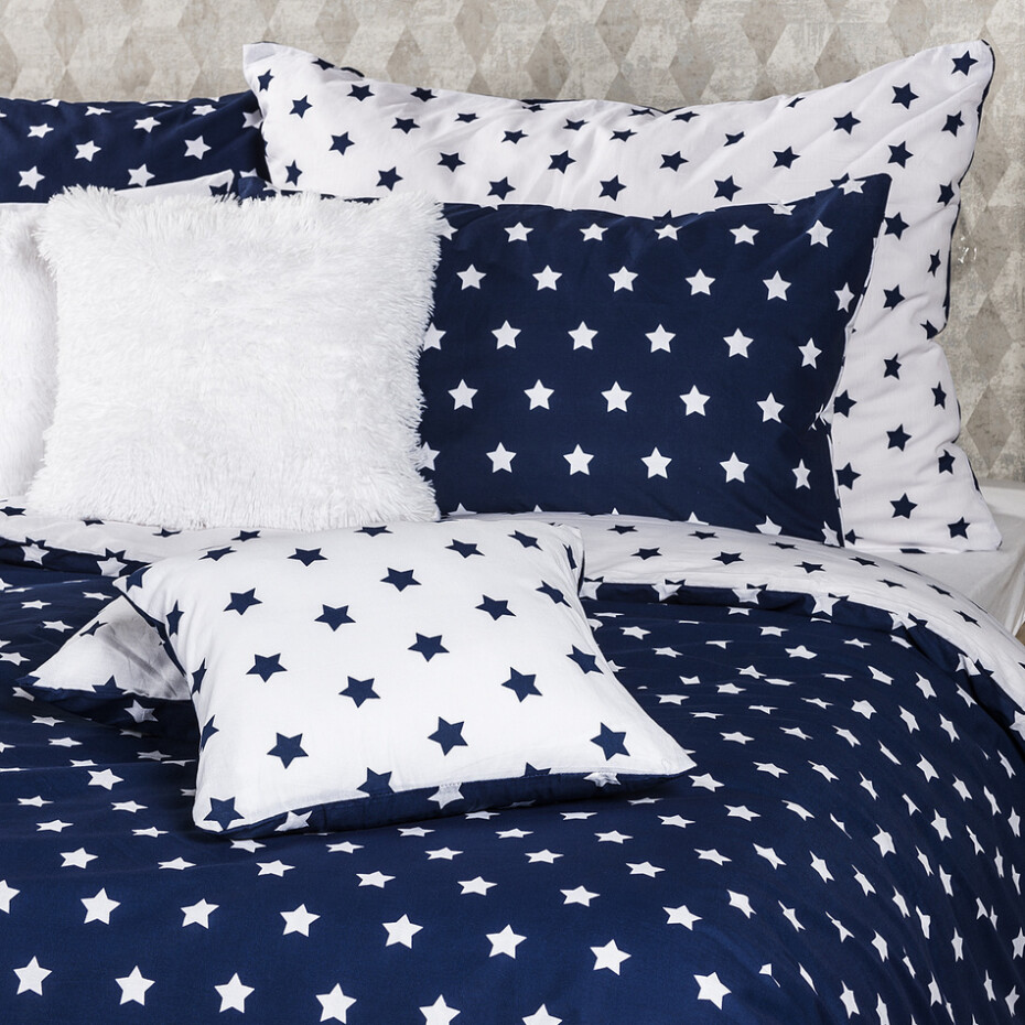 4Home Bavlněné povlečení Stars Navy blue, 140 x 200 cm, 70 x 90 cm - main (7)