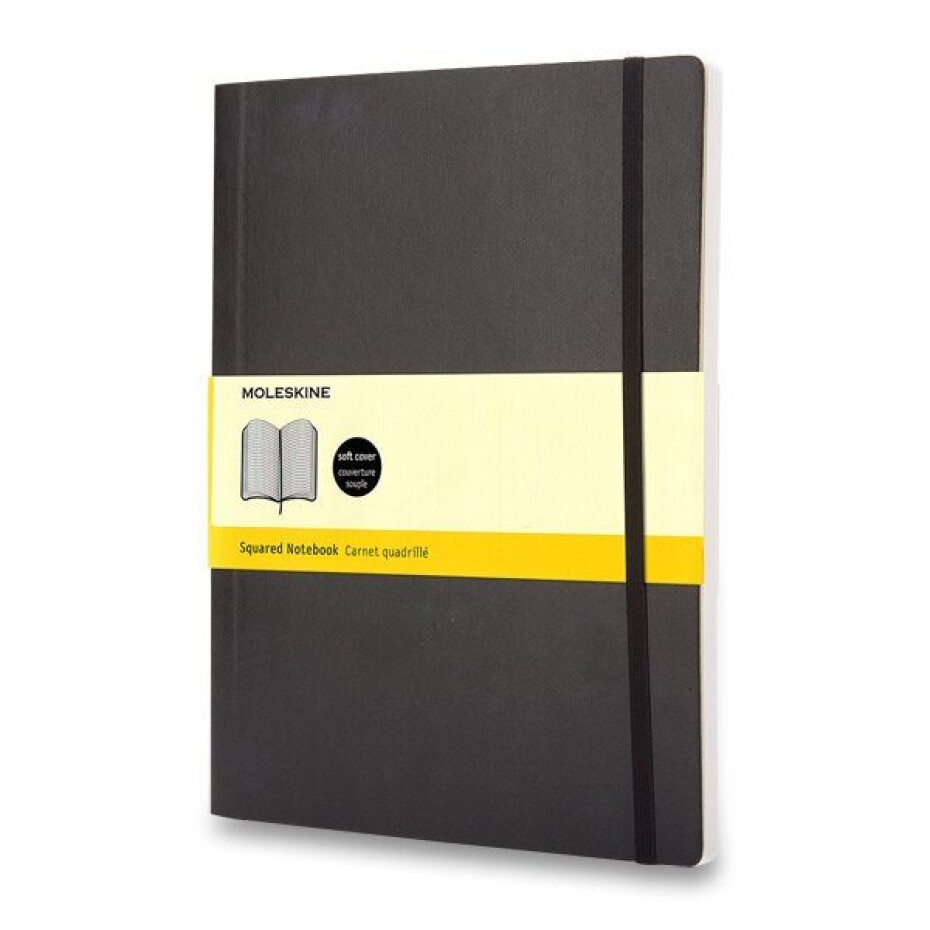 Zápisník Moleskine VÝBĚR BAREV - měkké desky - XL, čtverečkovaný 1331/11293 - Zápisník Moleskine - měkké desky černý - main (3)