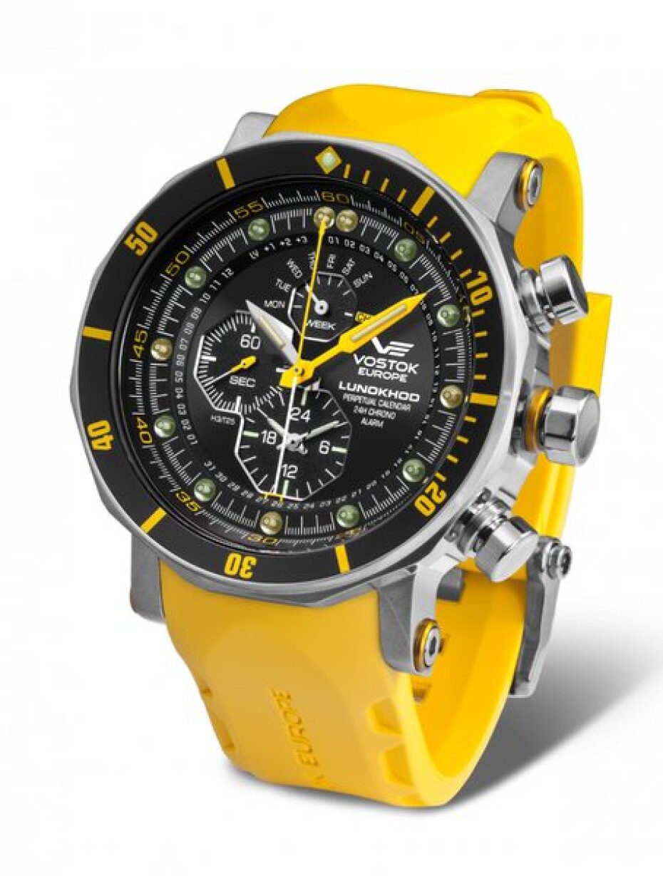 Vostok Europe Lunochod-2 Multifuncional Line YM86/620A505 - Žlutý silikonový řemínek - main (0)