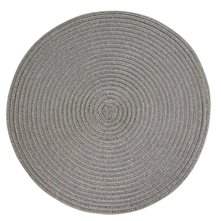Altom Prostírání Straw stříbrná, pr. 38 cm, sada 4 ks - main (0)