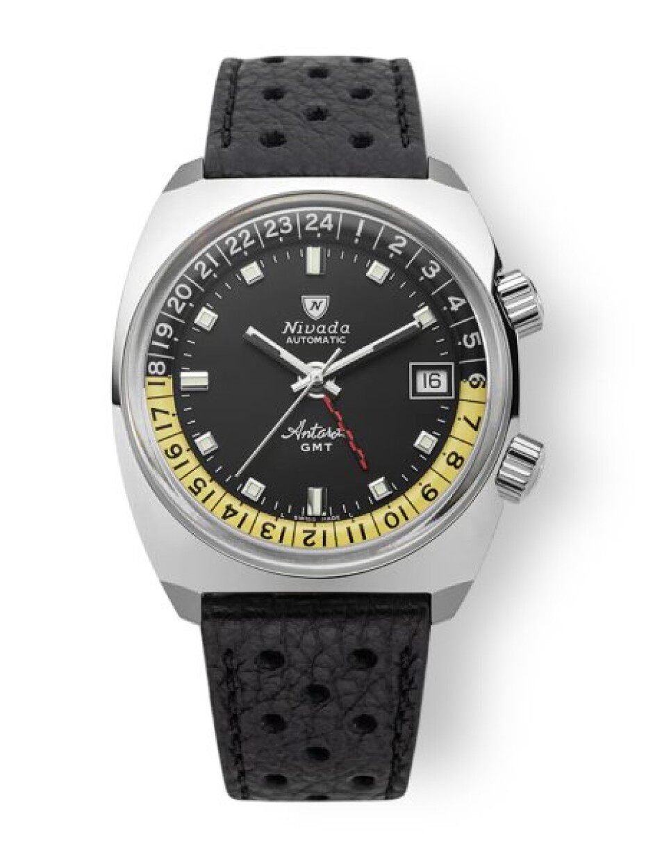 Nivada Grenchen Antarctic GMT - Black - Black Racing Strap - main (0)