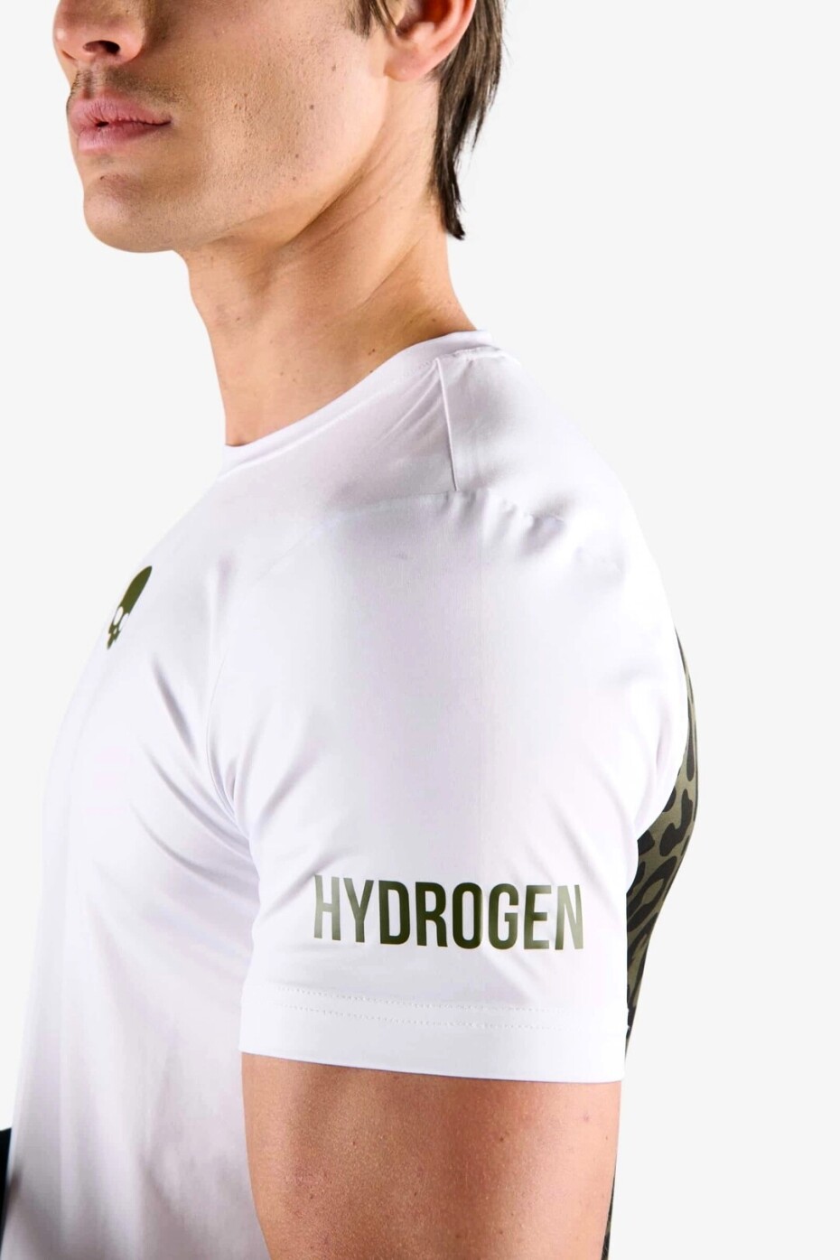 Pánské tričko Hydrogen  Panther Tech Tee White/Military green L - main (5)