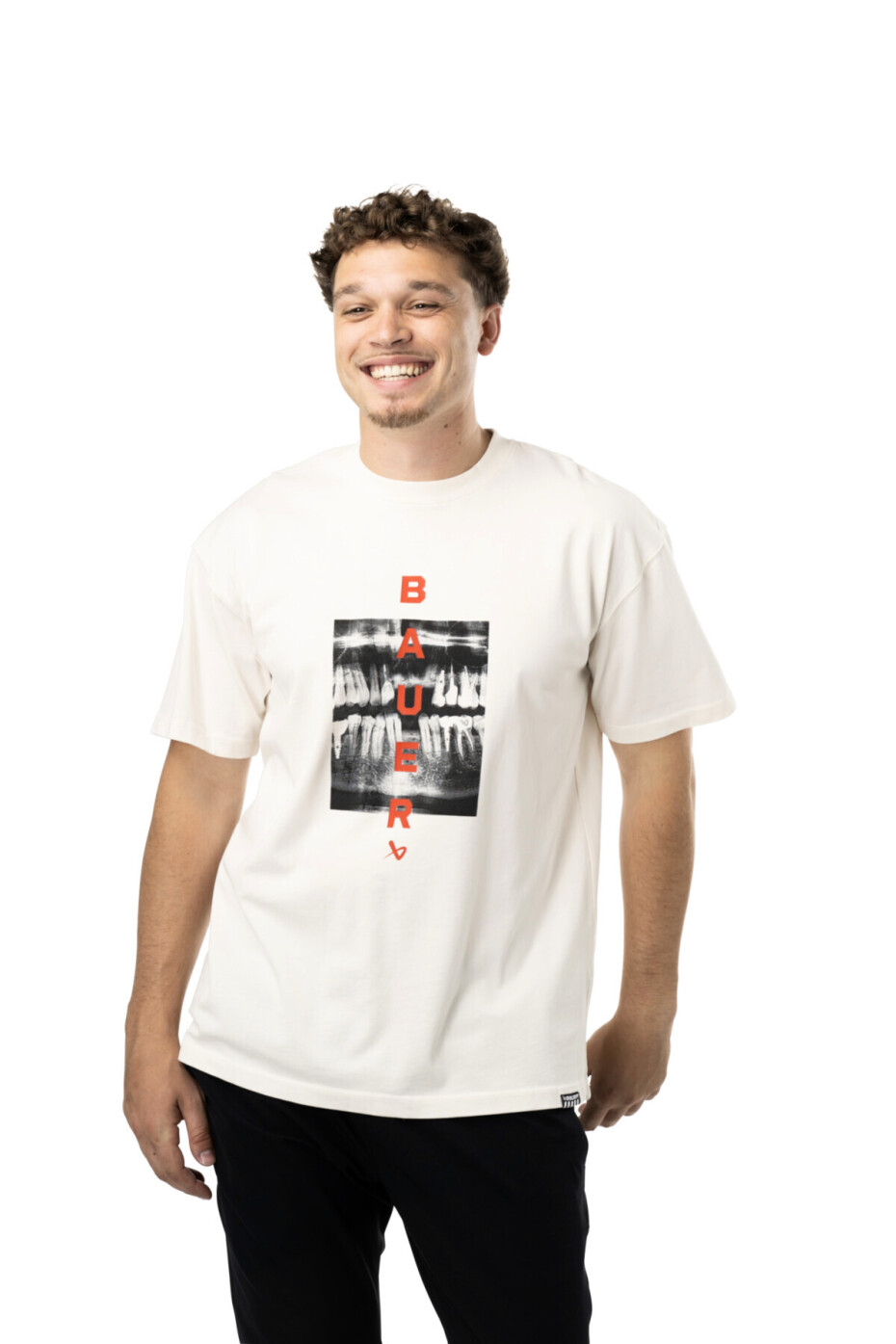 Pánské tričko Bauer  Acidwash Photoreel Tee White XL - main (0)