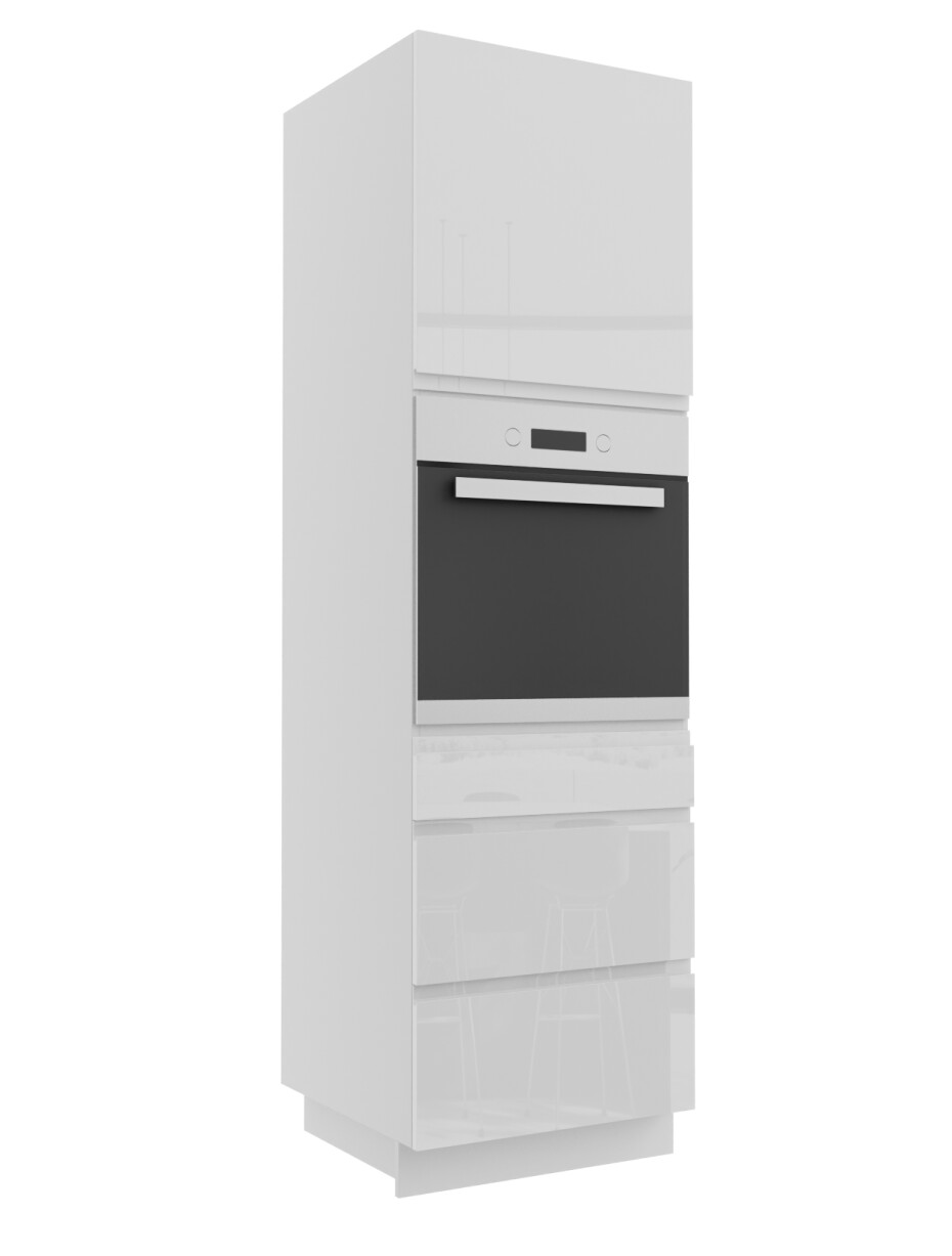 ArtExt Kuchyňská skříňka vysoká pro vestavnou troubu FLORENCE lesk | D14RU 3A Barva korpusu: Grey - main (1)