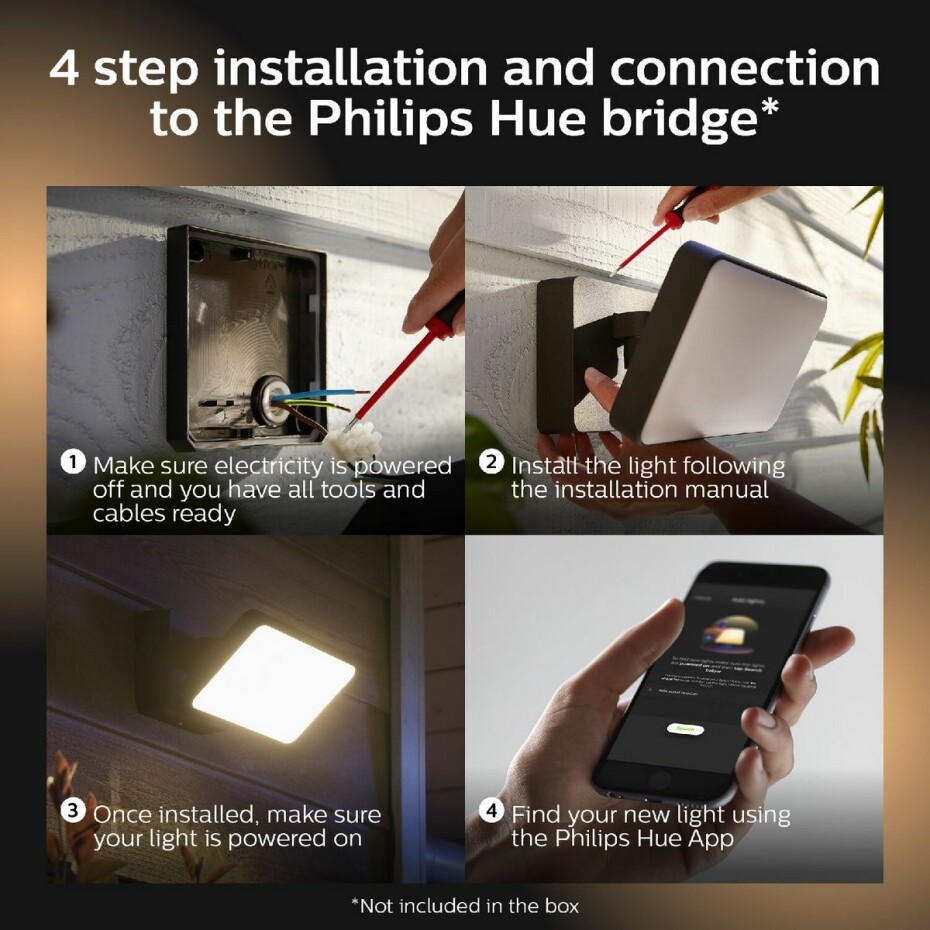 Philips HUE 17436/30/P7 venkovní reflektorová lampa Welcome 1x15W|2700K|IP44  - main (11)