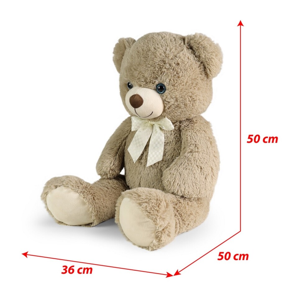 Rappa Velký plyšový medvěd Harvey kapučínový s visačkou, 78 cm - main (2)