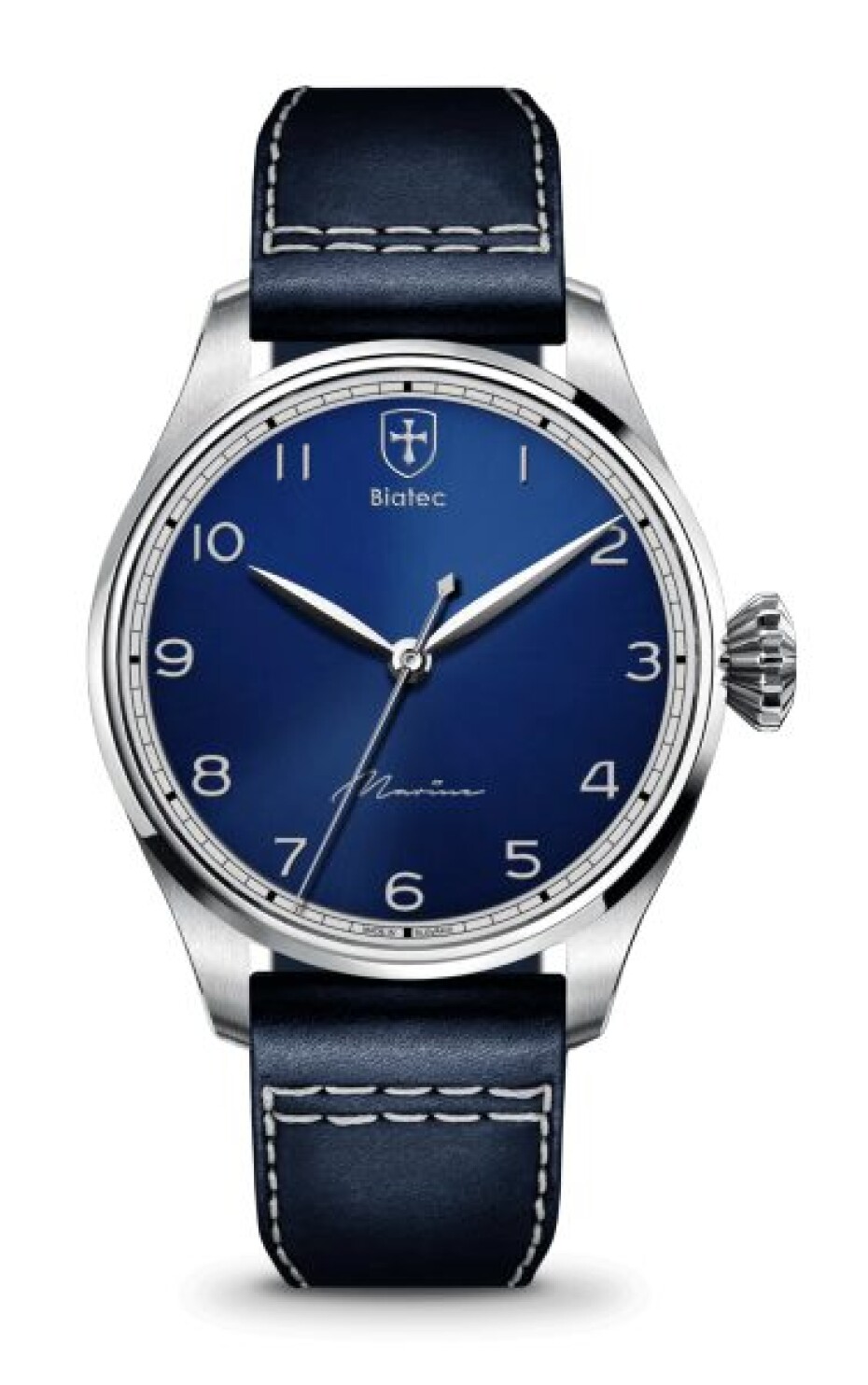 Biatec Marine 01 N - Černý kožený řemínek z pravého aligátora - main (11)
