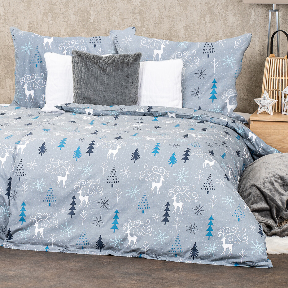 4Home Bavlněné povlečení Elegant deer grey, 140 x 220 cm, 70 x 90 cm - main (2)