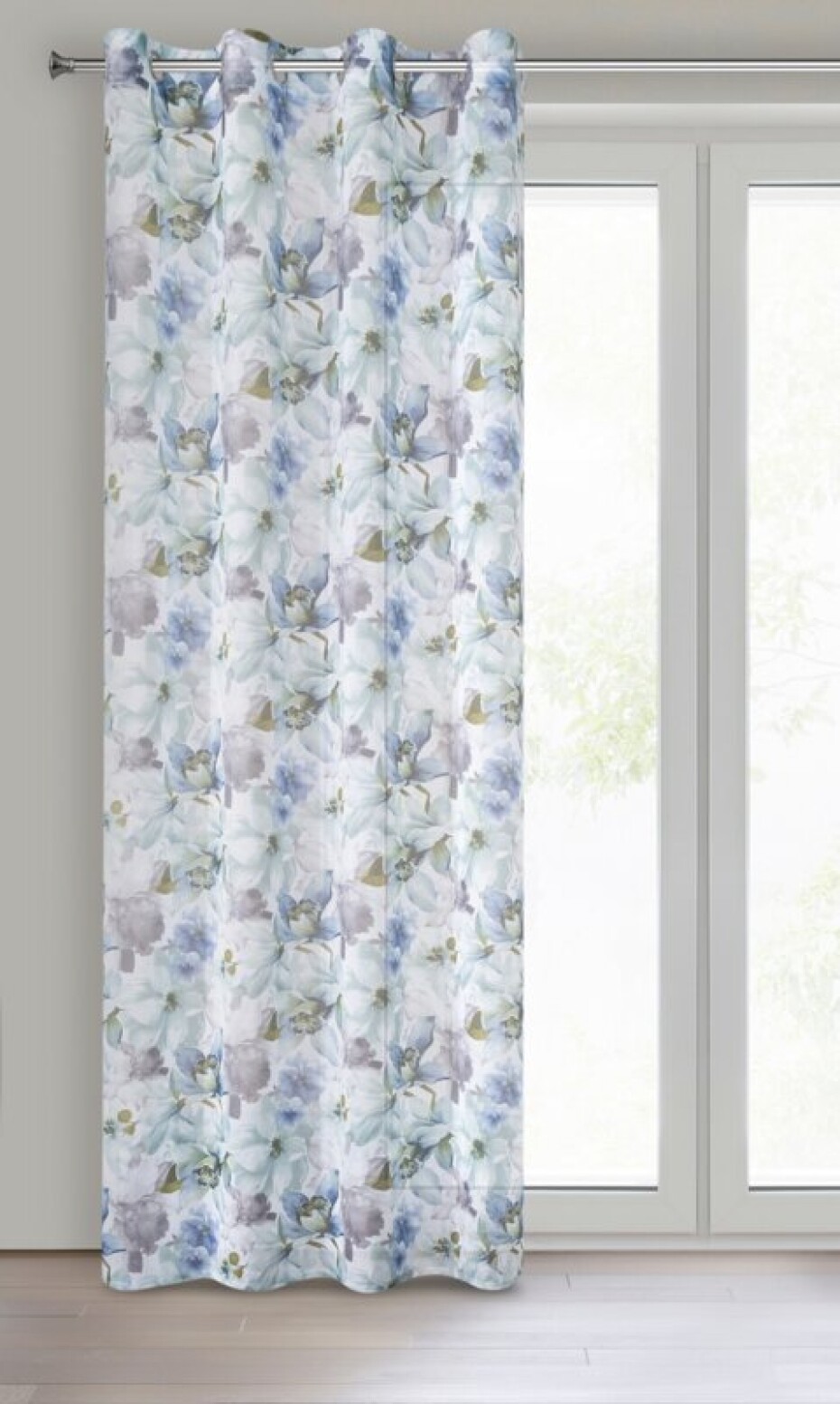 ArtFir Závěs BELLA K | bílá/modrá 140 x 250 cm - main (1)