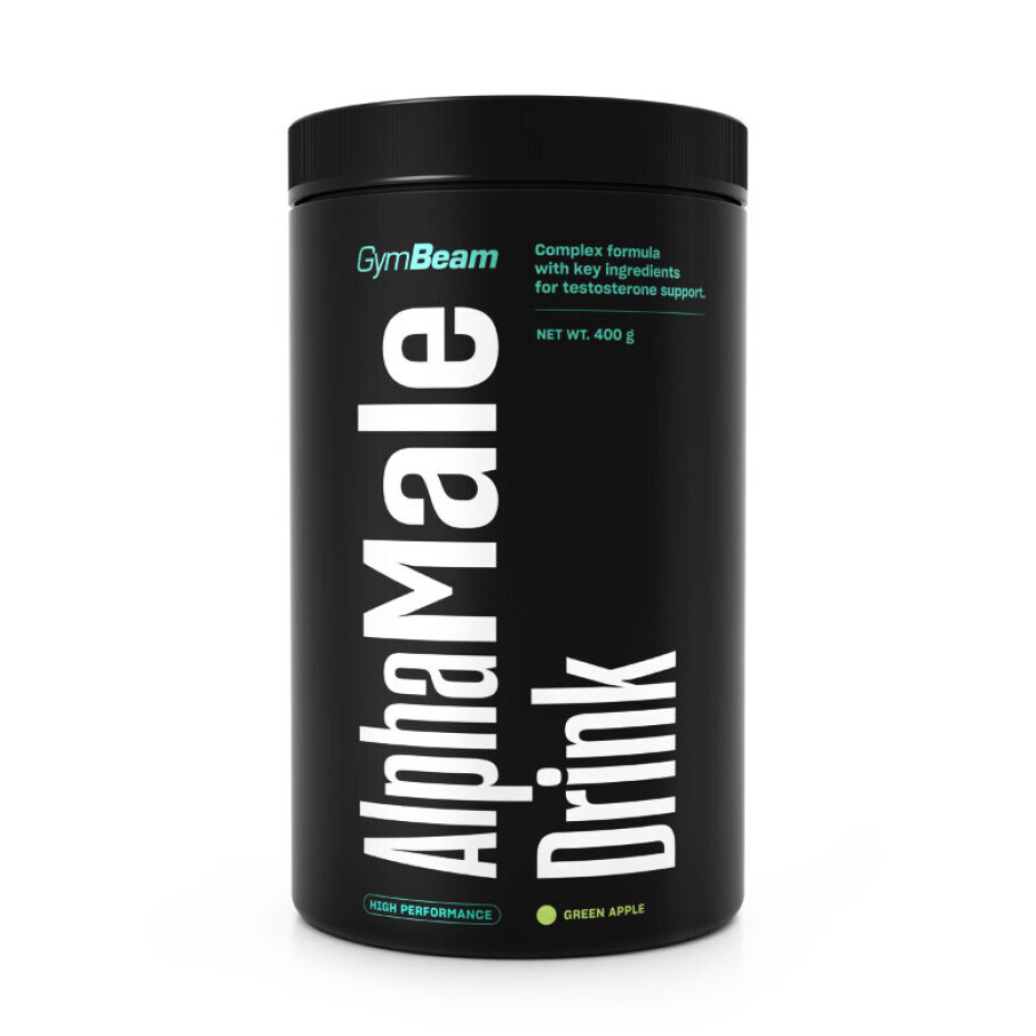 GymBeam AlphaMale Drink 400 g jablko - main (1)