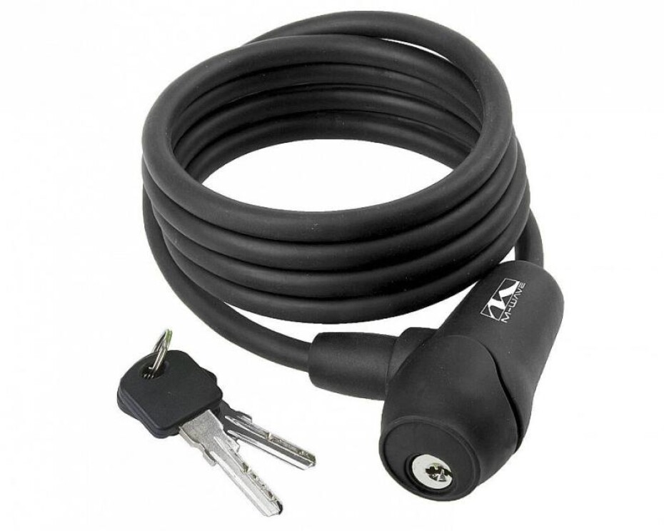 M-WAVE ZÁMEK 8X1500 SPIRÁLA ČERNÝ - main (0)