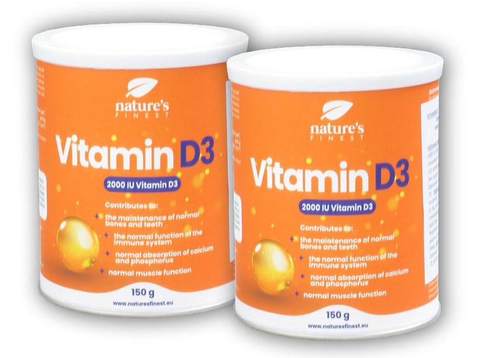 Natures Finest 2x Vitamin D3 2000iu 150g - main (0)