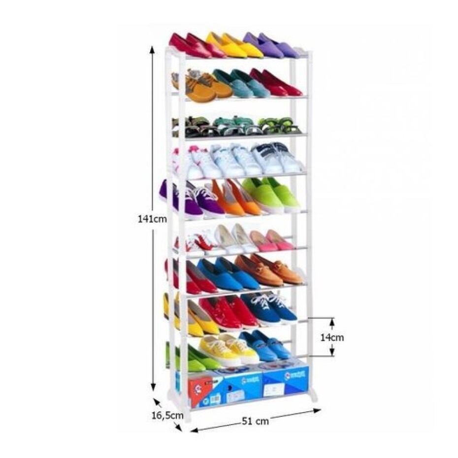 Tempo Kondela Botník Botis 2 bílá, 140 cm - main (3)