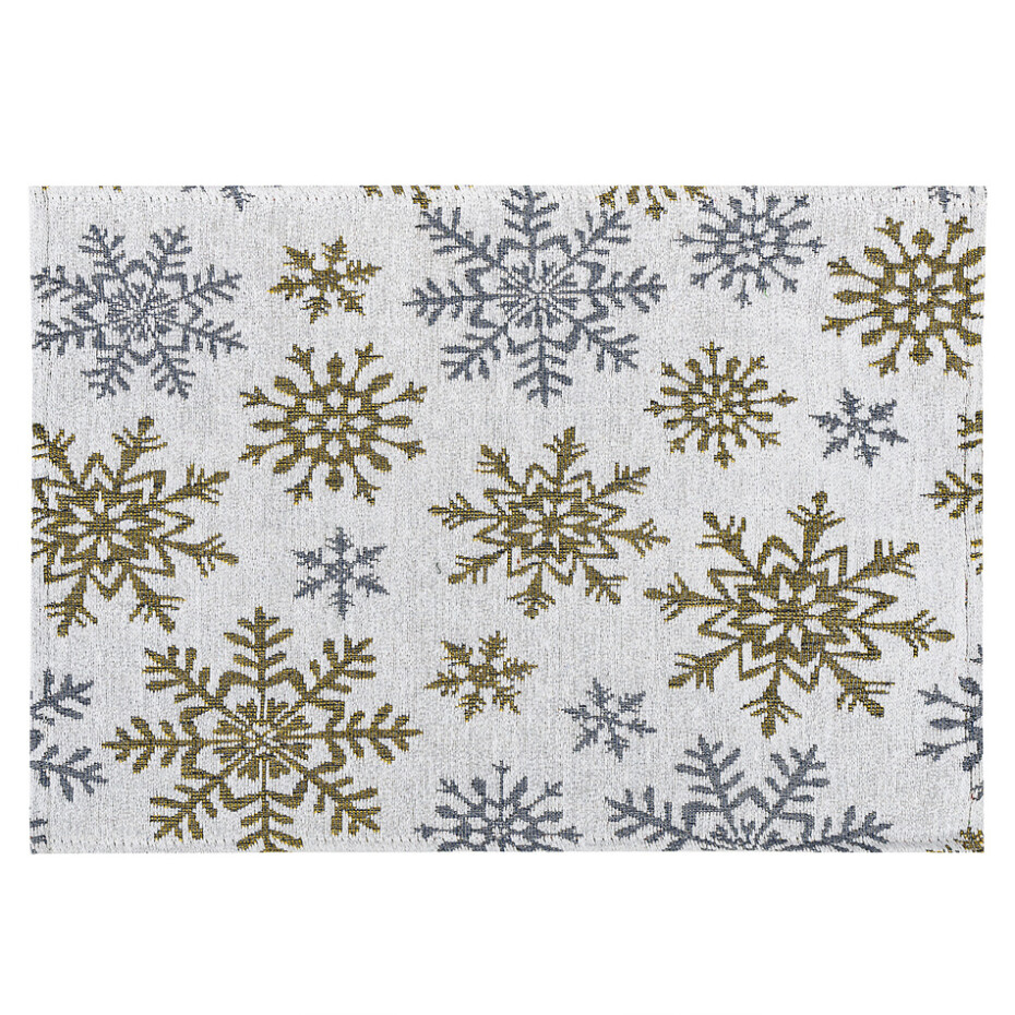 Dakls Prostírání Snowflakes bílá, 33 x 48 cm - main (0)